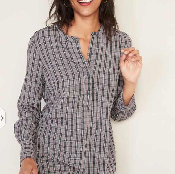 Plaid Pullover Tunic SZ M - Picture 2 of 6